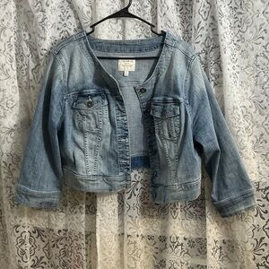 🟤 Torrid Denim Blue Cropped Jean Jacket